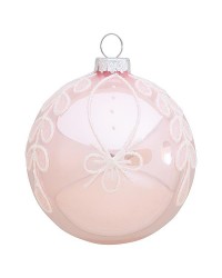Новогодний шар Marley rose w/glitter D8см